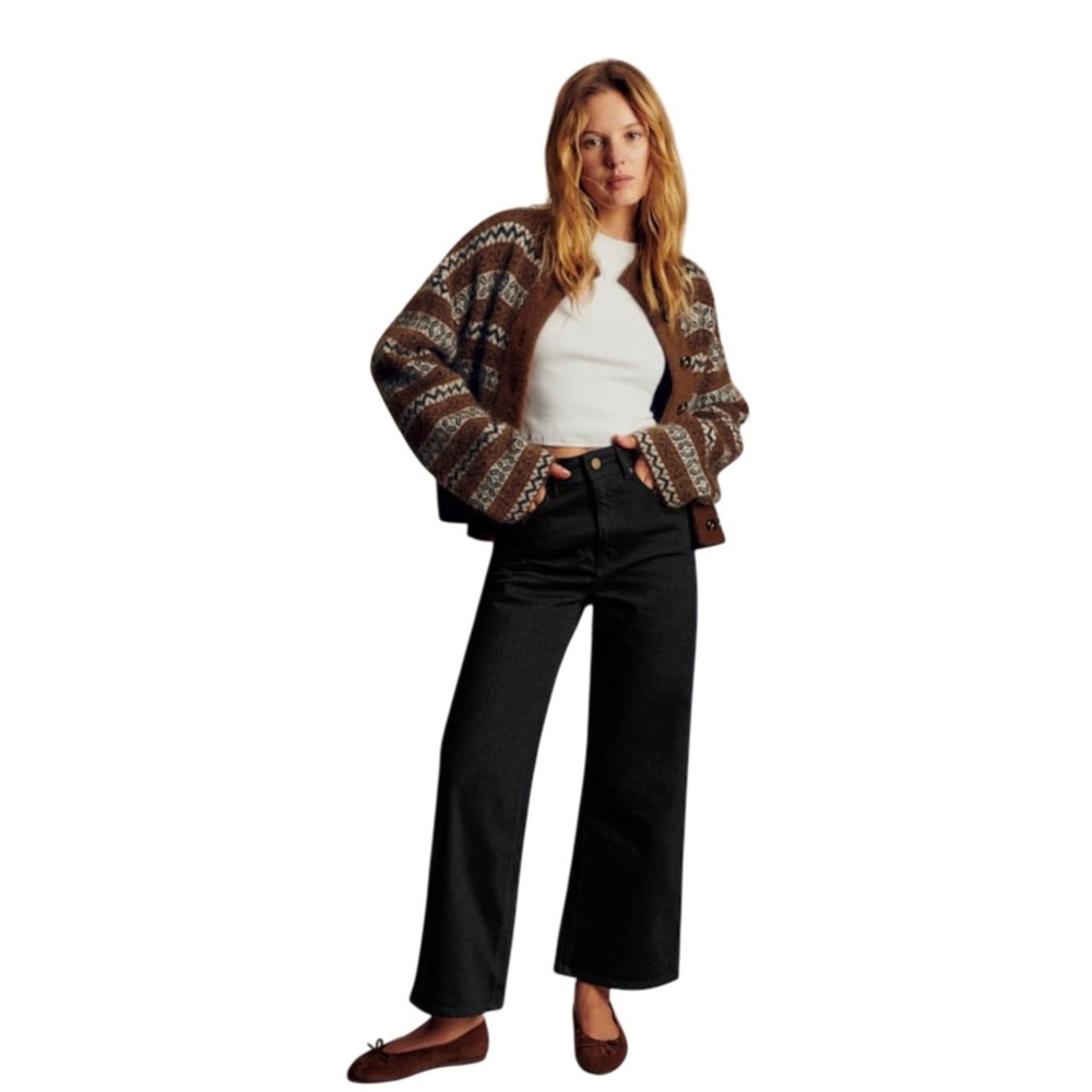 Sezane Charcoal Cropped Jeans